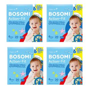 보솜이 액션핏 썸머 팬티 점보 6단계 (20매 x 4팩)