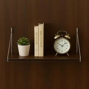 무타공 벽선반 60x15cm 월넛 우드 인테리어 벽걸이 (WFJ2R96)