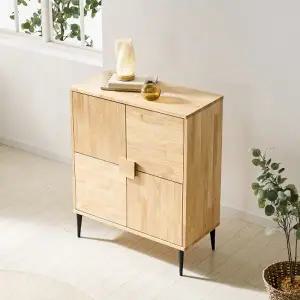 [히트가구] G438 고무나무 원목 수납장 750(B타입) 1color (착불)