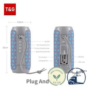 블루투스 스피커 T&G 휴대용 TWS 사운드 박스 방수 야외 스테레오 지원 TF 라디오