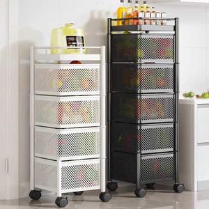 이동식 트롤리 회전 주방 틈새 테이블 수납장 수납 이동식트롤리