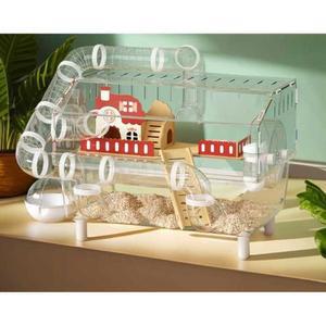 피그미다람쥐사육장 피그미다람쥐 놀이터 초록색 기본 투명 기니피그 케이지 슈가글라이더