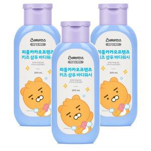 베비언스 키즈 샴푸 앤 바디워시 파우더향, 200ml, 3개