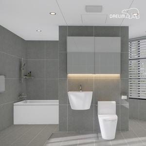 [25년형]대림바스 포세린 에디션 애쉬 LED 와이드 슬라이딩장형 거실욕실 리모델링