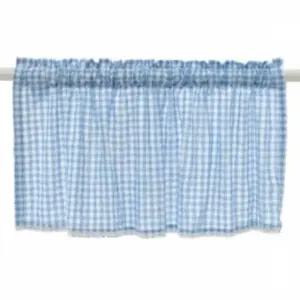 블루 체크 주방 작은창용 커튼 발란스 106x45 인테리어 창문 (WFJ8BGR)