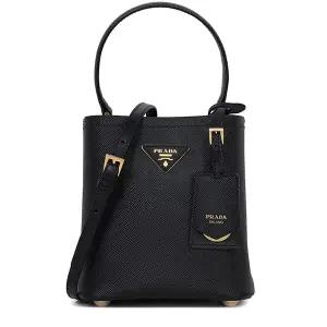 프라다 25FW 블랙 파니에 사피아노 스몰 토트백 1BA217 2ERX F0002