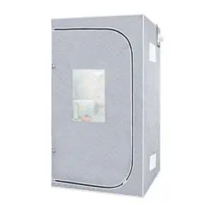 최고의 방음 간이 부스 1인 이동식 가정용 공기 텐트 조명 없음 걸이 제공