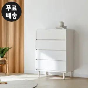 루나 화이트 4단 서랍장 옷 체스트 서랍 안방 800