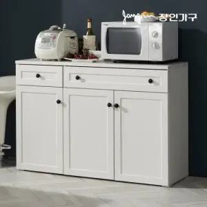 장인가구 셀리 화이트 1200 서랍 주방수납장[착불]
