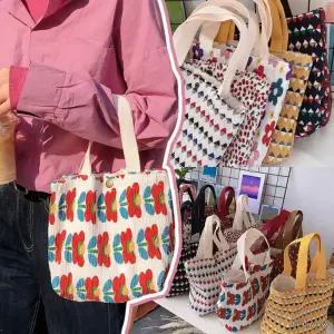 가볍고 세련된 플리츠 주름 토트백 미니 핸드백 여성 데일리 에코 손가방 똑딱이