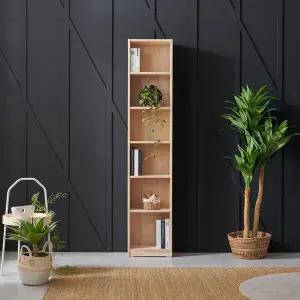 우아미가구 하현 고무나무 원목 6단 오픈 책장 400