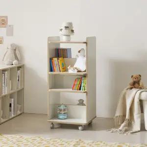 우아미가구 모리무 3단 이동식 회전책장