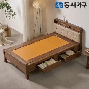 동서가구 편백나무 인볼브 가죽 수납형 황토 흙침대 S 싱글 DF645670