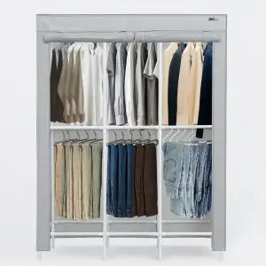 비키니옷장 시스템 커튼 선반 행거 1500 조립식 간이 옷장 이동식 옷걸이