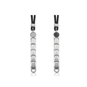 목걸이 REVERSE (리버스) 85CM 클래식링크 가죽 큐빅 목걸이 039413 컴포저블목걸