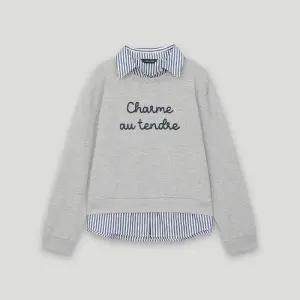 [코데즈컴바인] 셔츠 레이어드 맨투맨 (CKC-TS507W8)