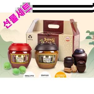 진조미 청매실고추장1kg&자연햇살 콩메주된장900g 선물세트