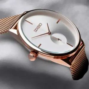 [아트박스]/신상오픈런 여성용 심플한 로즈골드 메탈 손목시계 면접용