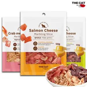 더캣 마블링 슬라이스 소프트 육포 참치 연어 게살 치즈 50g x 5개 간식