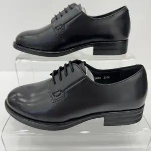 [탠디]X25054 블랙 여성 세미 구두 3CM 여자 소가죽 옥스퍼드 몰드창 슈즈