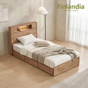 몬테 원목 LED 수납 슈퍼싱글침대SS