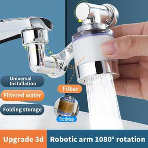 필터 요소 1080을 갖춘 새로운 범용 탭 에어레이터 방수 회전 절수 세면대 정화 수도꼭지 여과