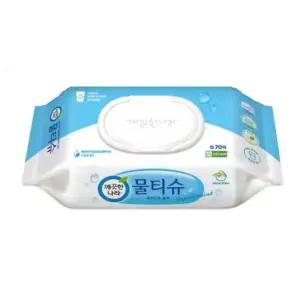 깨끗한나라 페퍼민트 물티슈 캡형 70매 10팩