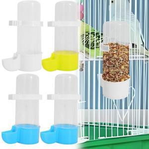 고품질 새 모이통 플라스틱 음식 물 자동 급수기 휴대용 걸이식