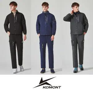 [KOMONT] 코몽트 남성 방풍 플리스 집업 트레이닝 셋업 2종
