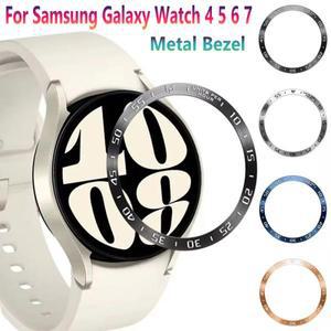 삼성 갤럭시 워치 7 6 5 4 40mm 44mm용 메탈 베젤, 타임/속도 스케일 프레임 보호 링 4-6 클래식/5 Pro 호