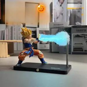 블루바구니 빛나는 에너지파 조명 드래곤볼 손오공 무드등 자석 부상