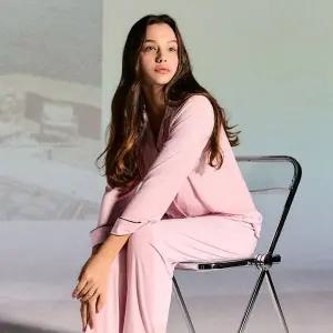 갤러리아 [오르시떼] 여성 D009 프리다핑크 긴소매 파자마 세트