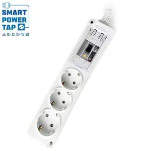 [스마트파워탭]국산 고용량 과부하 누전차단 멀티탭 3구 / 전기 온수 매트 난로 히터 에어컨 4000w 콘센트