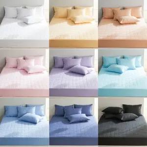 국산 누빔 순면 침대 매트리스커버 싱글 슈퍼싱글 퀸 킹 라지킹 슈퍼킹