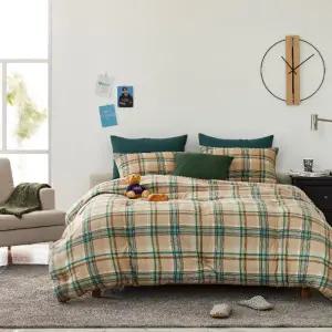 겟템 피치체크 부드러운 포근한 겨울 사계절 침구 차렵 기숙사 두꺼운 이불 슈퍼싱글 퀸 SS/Q 세트 및 단품