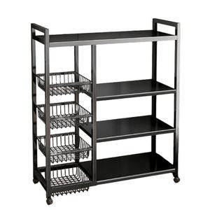 스낵 선반 철제 바구니 이동식 철제선반 조미료 펜트리 디스플레이 야채 슈퍼