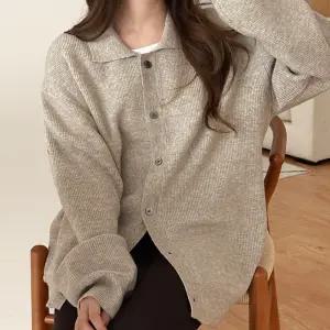 베이드 루즈핏 카라 니트 가디건 83946 빅사이즈 여성의류