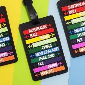 수화물 패턴 실리콘 태그 여행지 네임택 캐리어 여행가방 이름표 골프백