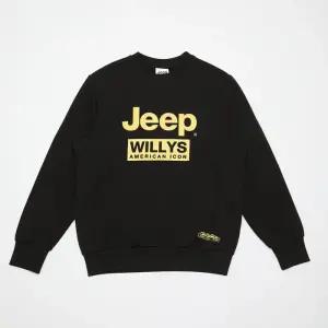 Jeep 윌리스 디자인 맨투맨 GL1TSU881-블랙