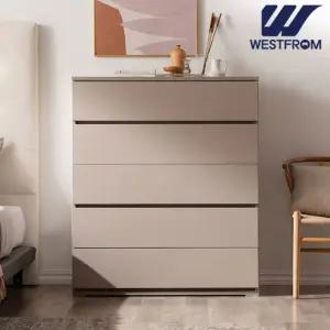 웨스트프롬 무크 와이드 서랍장 5단 그레이
