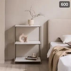 [삼익가구]스텝 모듈 600 오픈형 사이드테이블 3단 선반장