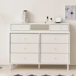 보루네오 마르체 폴라 E0자재 6단 와이드 서랍장+틈새 선반 수납장 BOW532C (착불)