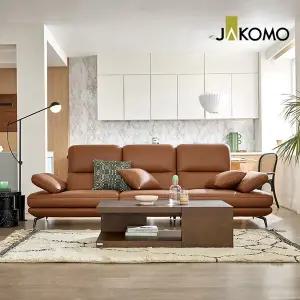 [최대60개월무이자][자코모] 블레스 3.5인 기능.성 비텔로 통가죽 슈렁큰 천연면피 소파