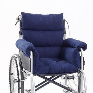 휠체어 쿠션, 팔걸이 커버가 있는 압박 액세서리, 코시엑스 및 등을 지지하고 미끄럼 방지하며, 18인치 휠체어에 완전한 팔을 장착할 수 있습니다(네이비)