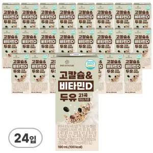 파이토메이드 고칼슘&비타민D 두유 21곡 미숫가루 190ml 24개입 1개