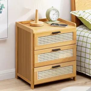 대나무 협탁 엔틱선반 라탄