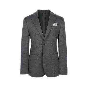 그레이 울 혼방 캐주얼 간절기 저지 재킷 ZEEC10221GR