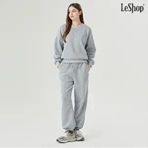 레터링 자수 맨투맨 밴딩 조거 팬츠 기모 셋업 (DP3OW014A-7)