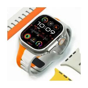 :매장정품: BUILTIN 애플워치 실리콘 스포츠 스트랩 울트라 10 9 8 SE2 198100 911RB