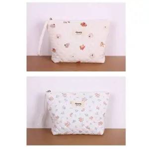 다용도 순면 누빔 가방 기저귀 파우치 미니백 소품